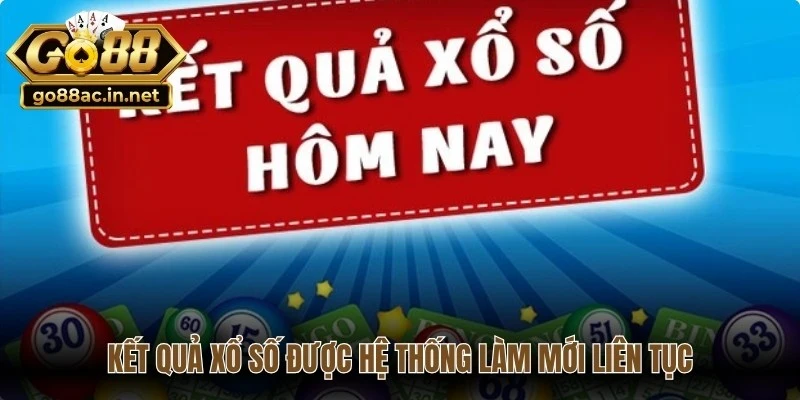 Kết quả xổ số được hệ thống làm mới liên tục, cập nhật hàng ngày